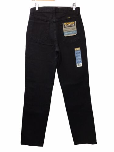 Rustler Jeans Mens 30x 34 Black by Wrangler Classic Relaxed Fit Straight Leg