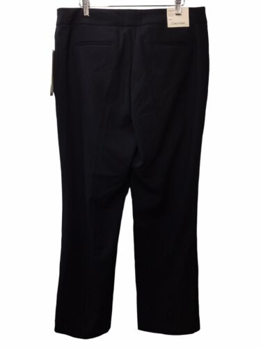 Calvin Klein Straight-Leg Classic Business Casual Pants for Women Navy Size 14