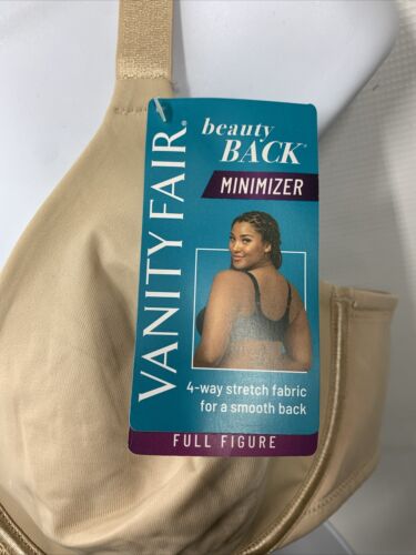 Vanity Fair Beauty Back Smoothing Full Figure Minimizer Bra 76080 Size 40C Beige