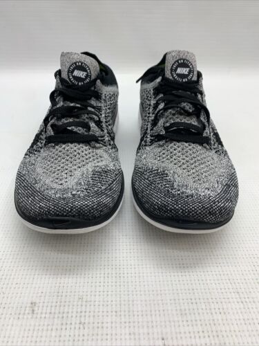 Nike Free RN Flyknit Womens Size7.5 Gray/Black Athletic Shoes Sneakers Lace-up