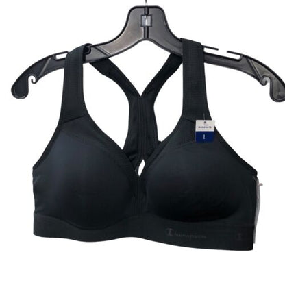 Champion The Curvy Sports Bra Large Wireless Black Womens B9373 Mesh Racerback