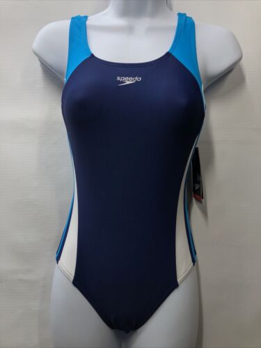 Speedo Girl's Swimsuit One Piece Infinity Splice Thick Strap Size 12 Swimwear