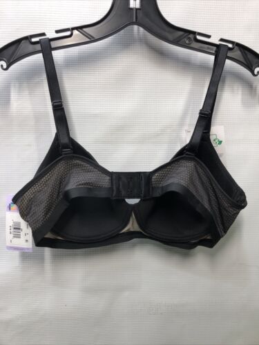 Hanes Oh So Light Comfort Wireless T-Shirt Bra Womens Size M MHG521 Opaque Black