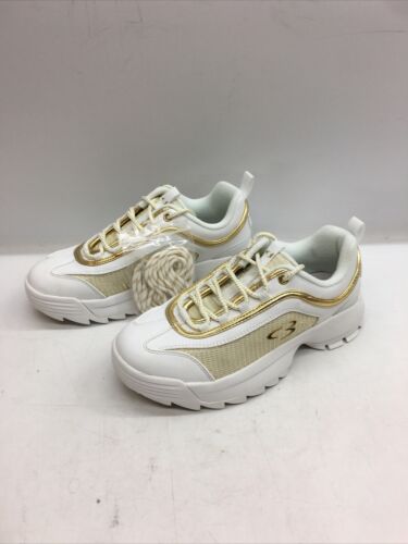 Skechers Womens Concept 3 112002 White/Gold Shoes Size 6 Outdoor Sneaker Lace-up