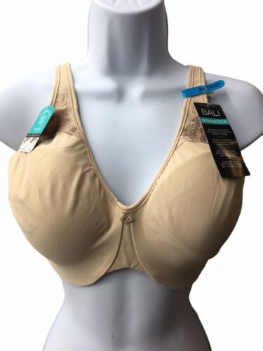 Bali 34DDD Women's Passion Comfort Seamless Minimizer Underwire Bra 3385 Beige