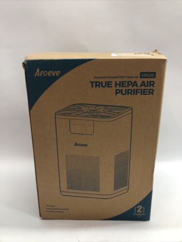 AROEVE Air Purifiers for Bedroom HEPA Air Purifier MK06 White for Bedroom Office