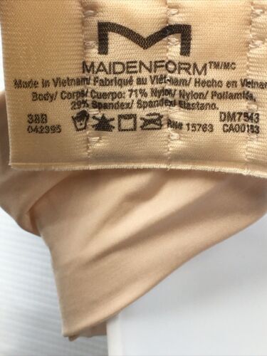 Maidenform Women's One Fab Fit Underwire Tshirt Bra Demi DM7543 Size 38B Nude