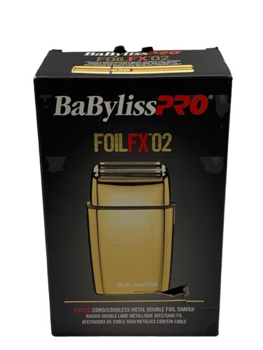 BaByliss Gold PRO FX02 Dual Foil Metal Shaver, FXFS2G Cord / Cordless Electric