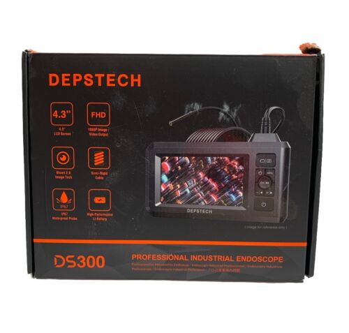 DEPSTECH DS300 Professional Industrial Endoscope 4.3" LCD Screen FHD 1080P Black