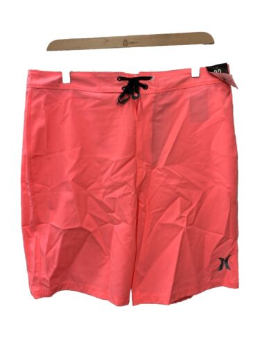 Hurley Mens Phantom One and Only Board Shorts Pink OAO Solid MBS0010260 Size 32"