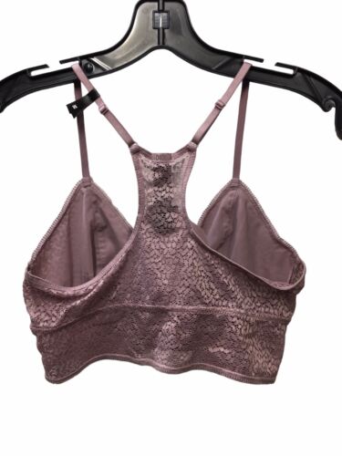 DKNY Modern Lace Longline Bralette Size Medium DK4021 Purple Racerback Opaque