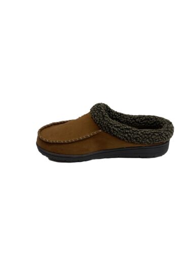 Dearfoams Men's Microsuede Moccasin Toe House Shoe Clog Slipper Med 9/10 Wide