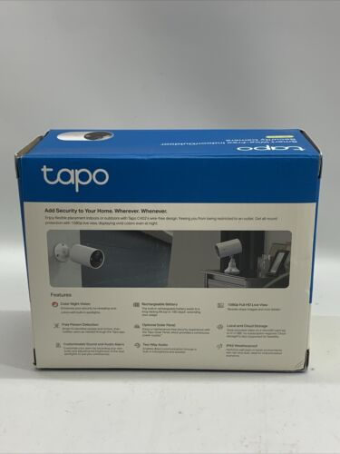 TAPO TP-Link COLOR NIGHT C402 Outdoor Wire Free Security Camera 1080P HD White