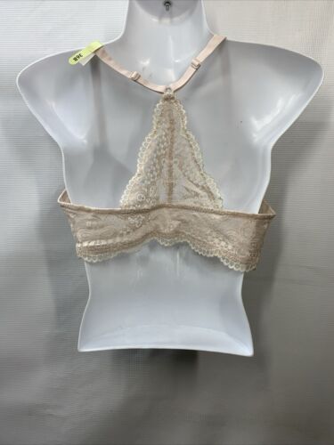 Maidenform Front Close Padded Underwire Lace Racerback Bra Beige 07112 Size 36B