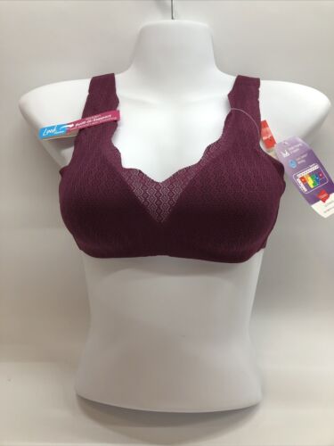 Hanes Women's HU39 Ultra Light Comfort Back Close Bra Size XS DHHU39 Purple