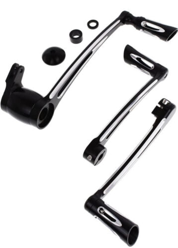 YHMTIVTU Motorcycle Front Brake Arm Lever Kit Shift Levers Billet Aluminum Black