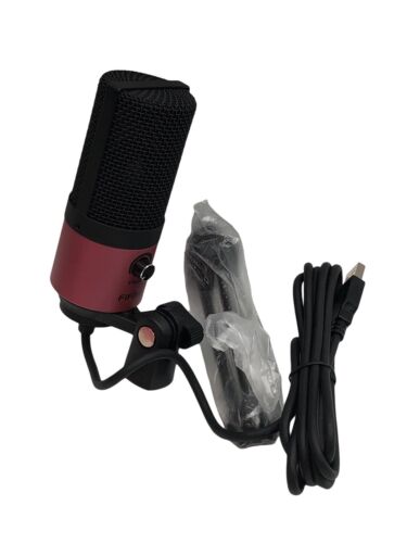 FiFine K669B USB Podcast Condenser Microphone Recording On Laptop PC Rose Red