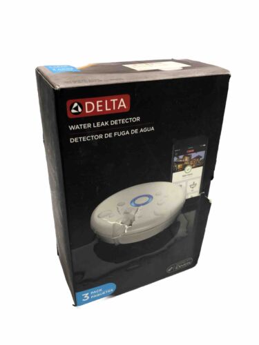 Delta LeakX3 Water Leak Detector Wifi Wireless Alert No Hub Required 3-pack