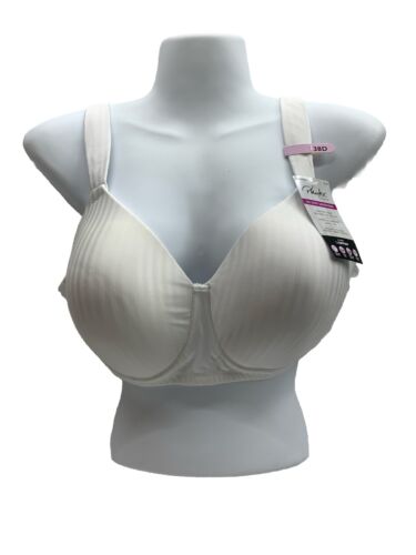 Playtex Secret Perfectly Smooth Shaping Wireless Bra 4707 White Full Coverag 38D