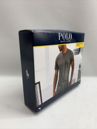 Polo Ralph Lauren Classic Fit Crewneck Undershirt L Blue Black White - 3 Pack