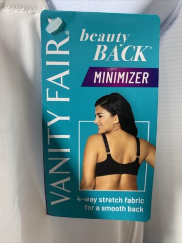 Vanity Fair Beauty Back Smoothing Full Figure Minimizer Bra 76080 Size 38G White