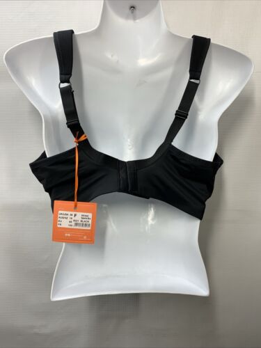 Panache Size 38F Plus High-impact Underwire Sports Bra Black 5021 Max Support