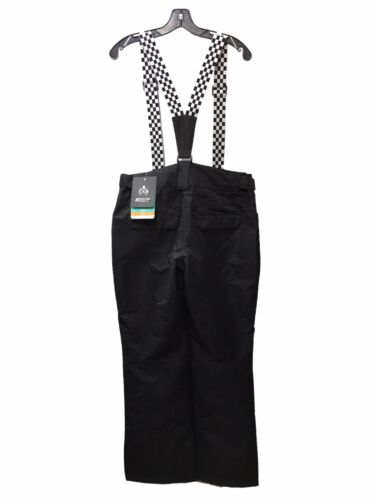 YKK Mens Winter Snow Pants Black Large Pull-on with Strap for Outdoor Hiking