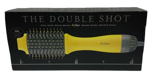 Drybar The Double Shot Blow Dryer Oval Brush Hair Dryer Volumizer GUC Yellow