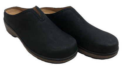 EARTH KOLIA Women's Clog Pull-On Arch Support Cork Footbed Black 001 Size 7M