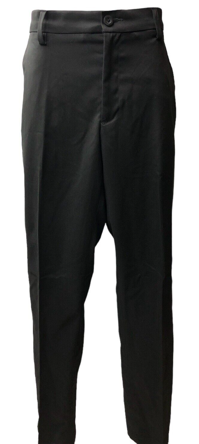 Amazon Essential Mens Dress Long Pants Black Trouser Stretch 34Wx34L with Pocket