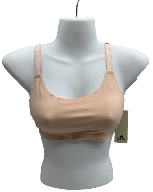 adidas Women's Micro Cut Flex Wireless Seamless Lounge Bra Peach Medium 4A7H62