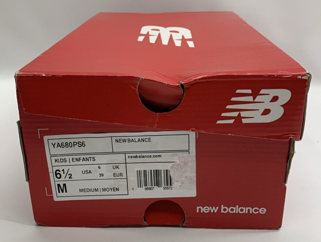 New Balance 680v6 Bungee Gray Pink YA680PS6 Youth Size 6.5 Medium Lace-up Sneake