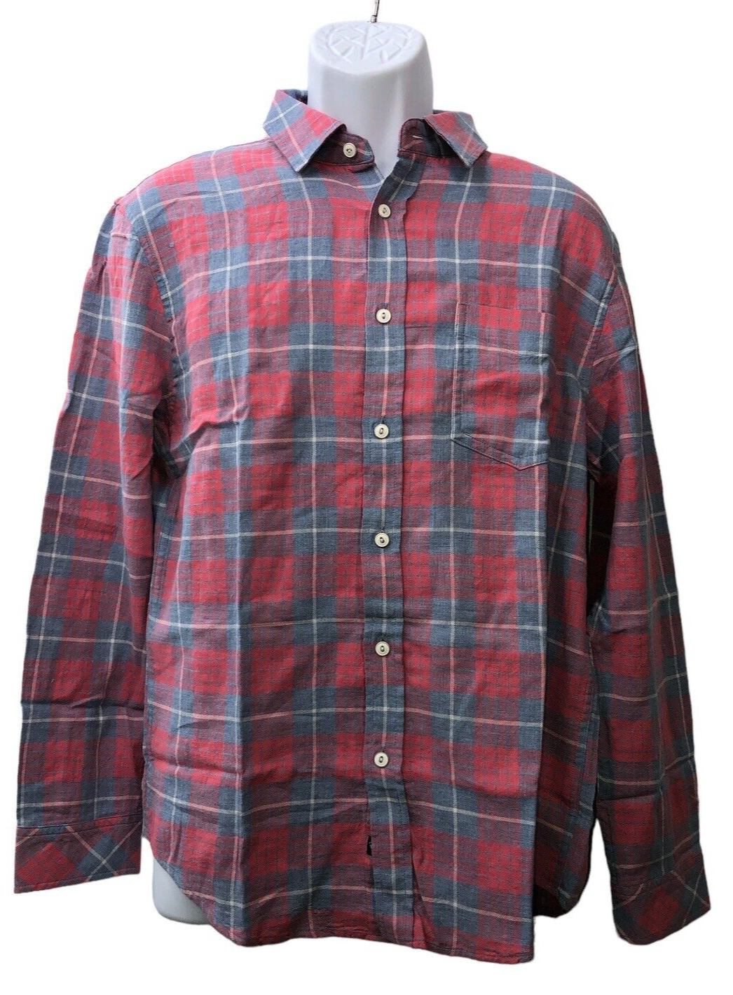 Rails Wyatt Red & Blue Check Long Sleeve Flannel Shirt Mens Medium (Denim Jubi.)