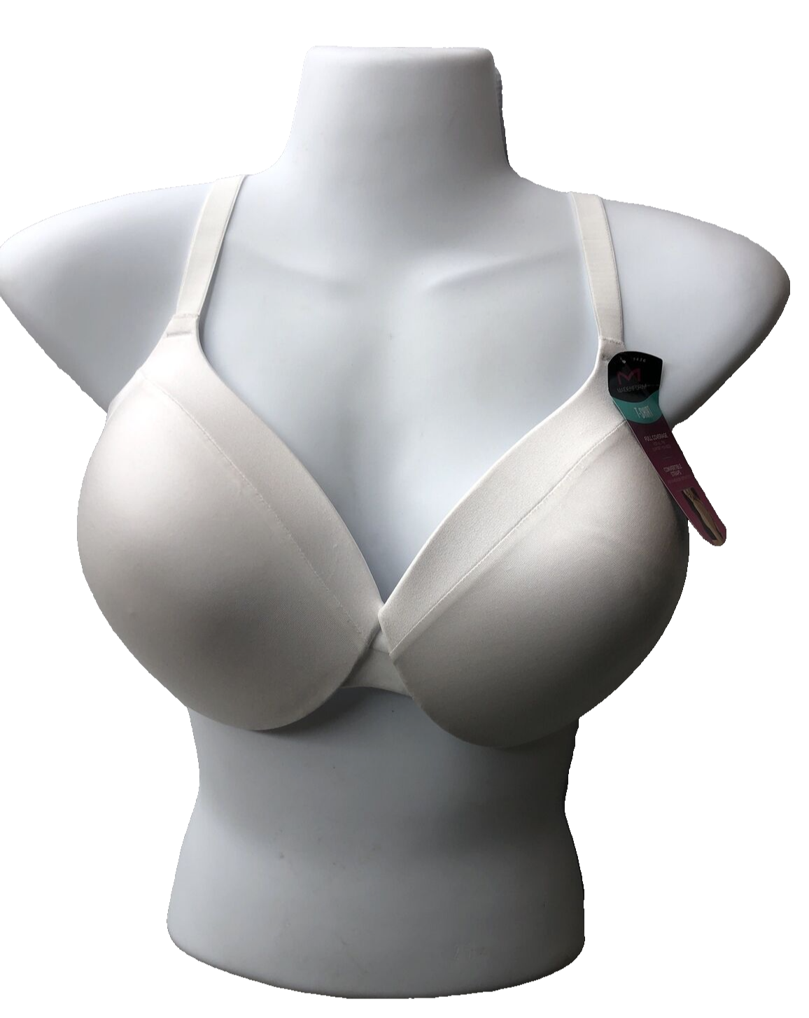 Maidenform Comfort Devotion Extra Coverage T-Shirt Bra White Underwire Size 42B