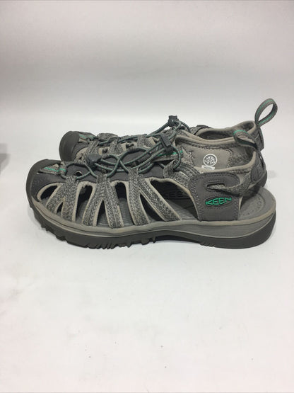 Keen Womens Whisper Sport Sandal Medium Grey Peacock Green 9 Lightweight