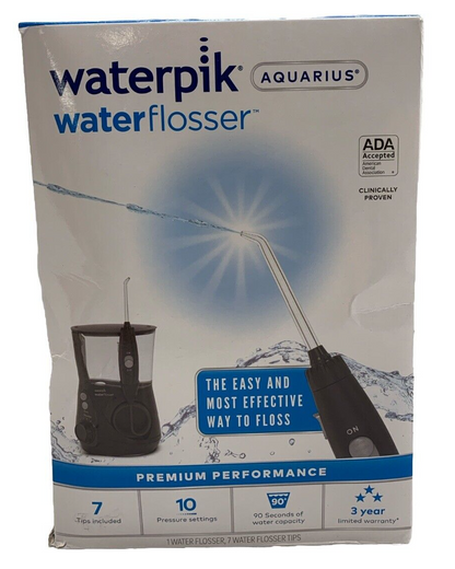 Waterpik Aquarius WP-662CD Jet Black 10 Pressure Settings Teeth Water Flosser