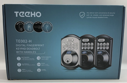 TEEHO TE002H Digital Fingerprint Keyless Entry Door Lock - ORB With Handles