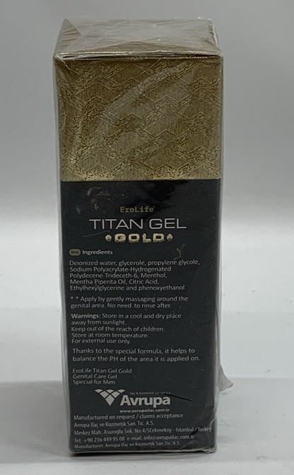 2024 Titan Gel Gold Natural Enlarger Cream Enhancement Oil Enlargement Gel Men