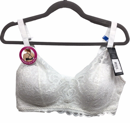 Bali DF6591 White Lace Desire Wirefree Bra ComfortFlex Fit Size Full-Coverage XL