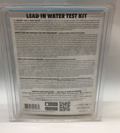 Lead In Water Test Kit Drinking Water Lead Detector Testing Kit by PRO-LAB D5