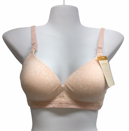 Warners Soft Cloud 9 Wire Free Contour Bra 1269 Lightly Lined 36A Pink/White