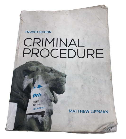 Criminal Procedure 4th Edition Matthew Lippman Softcover Textbook