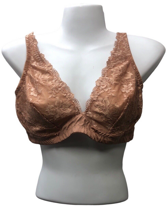 Cosabella Women's Savona Wireless Bralette Size XL SAVON1302 Beige Hook and Eye