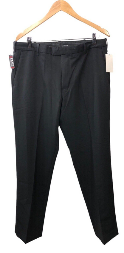 Van Heusen Men's Flex Flat Front Straight Fit Pant Black 34x29 SP50568399 Black