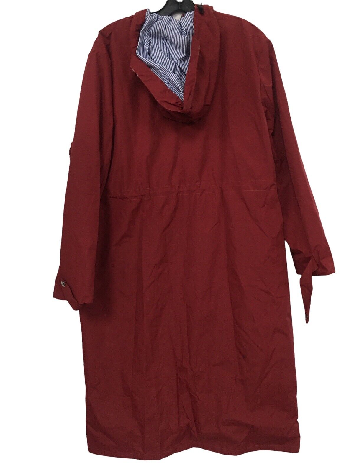 JASAMBAC Womens Rain Jacket Long Raincoat Waterproof with Hood Outwear XL Maroon