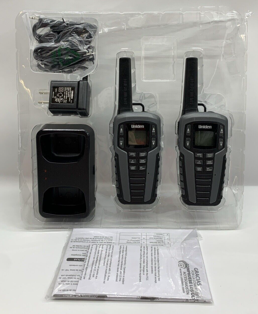 Uniden SX507-2CKHS Up to 50 Mile Range Two-Way Radio Walkie Talkie w/Usb charger