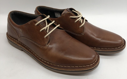 Steve Madden Men's Harpoon Leather Lace Up Dress Oxfords Wood, Size 9 Brown