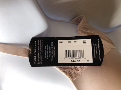 Maidenform Women's Custom Lift Natural Boost Demi Bra 9428 Opaque Beige 36C