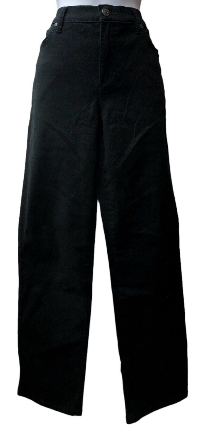 Gloria Vanderbilt Women's Amanda Classic Tapered Jean Black Size 6 Pant Mid Rise