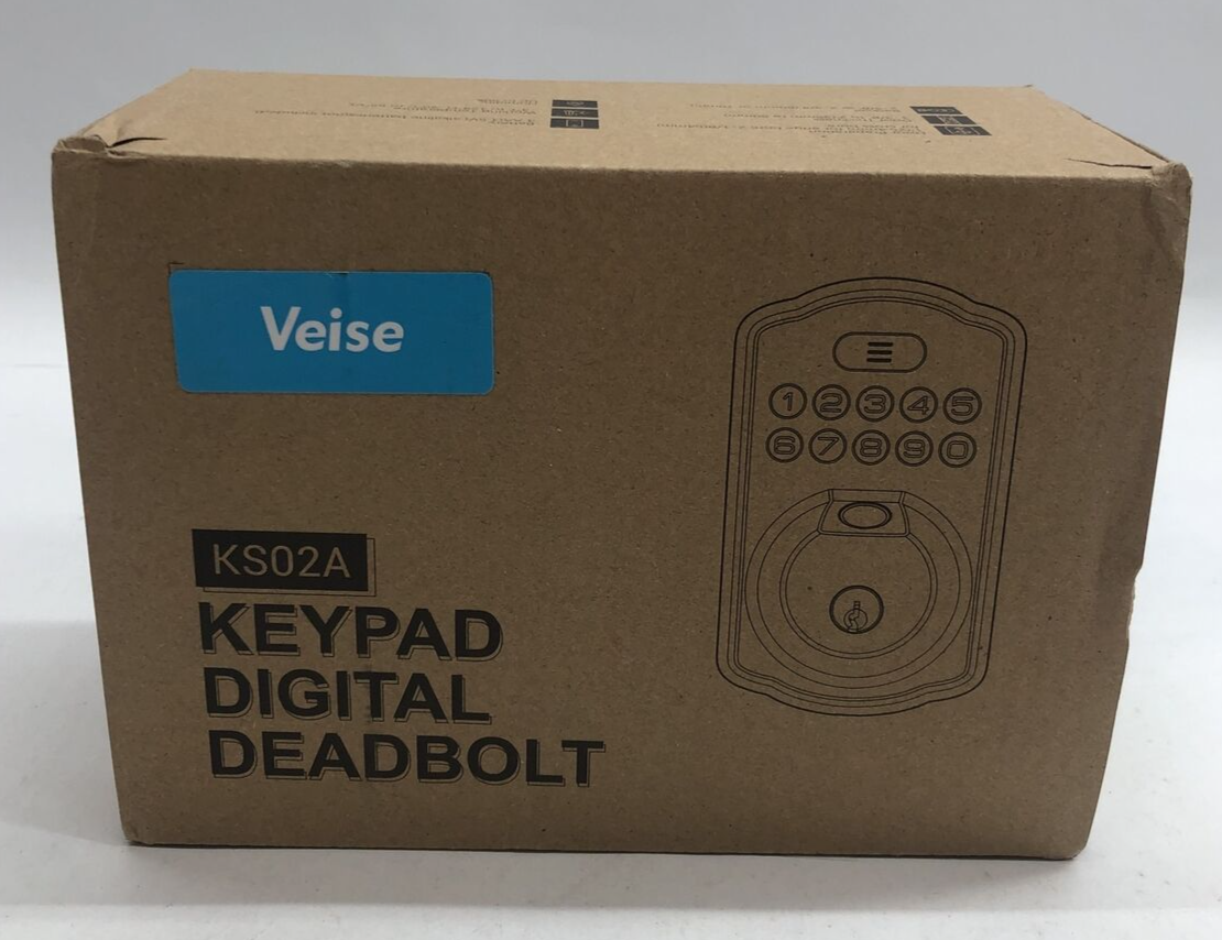 Veise KS02A Keypad Digital Deadbolt Fingerprint Door Lock for Front Door Bronze